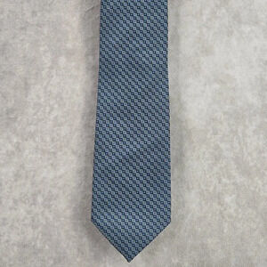 Arrow USA Blue Checker Square Geometric Executive‎ Polyester Neck Tie Men's